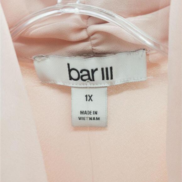 Bar III Trendy Plus Size Bow-Neck Blouse Rosebud 1X - Picture 5 of 6